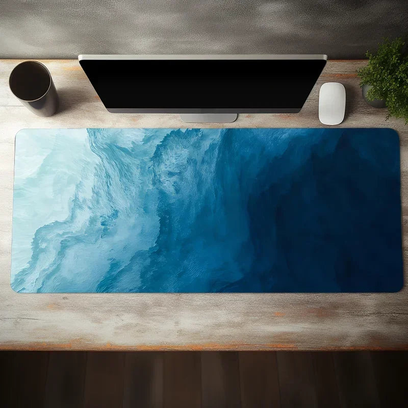 Large Gaming Mouse Pad Abstract Ocean Waves Computer HD Keyboard 500x1000 Mausepad Mat Anti-Slip Office Cushion Desk Accessories