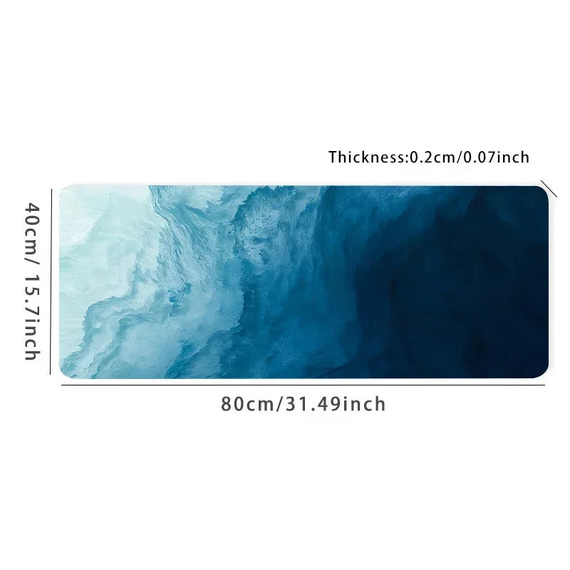 Large Gaming Mouse Pad Abstract Ocean Waves Computer HD Keyboard 500x1000 Mausepad Mat Anti-Slip Office Cushion Desk Accessories