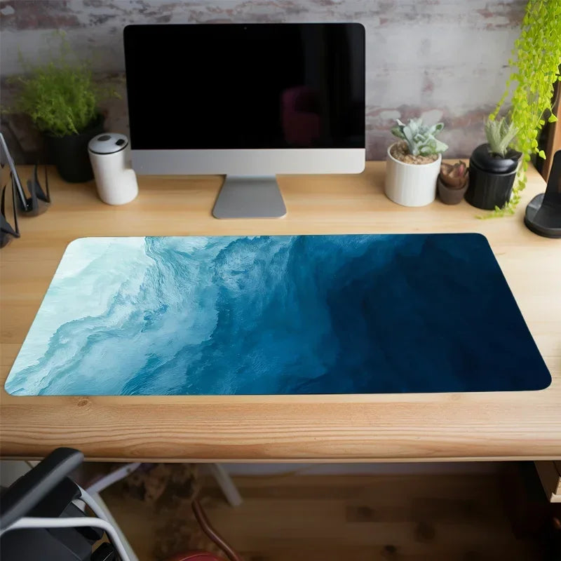 Large Gaming Mouse Pad Abstract Ocean Waves Computer HD Keyboard 500x1000 Mausepad Mat Anti-Slip Office Cushion Desk Accessories