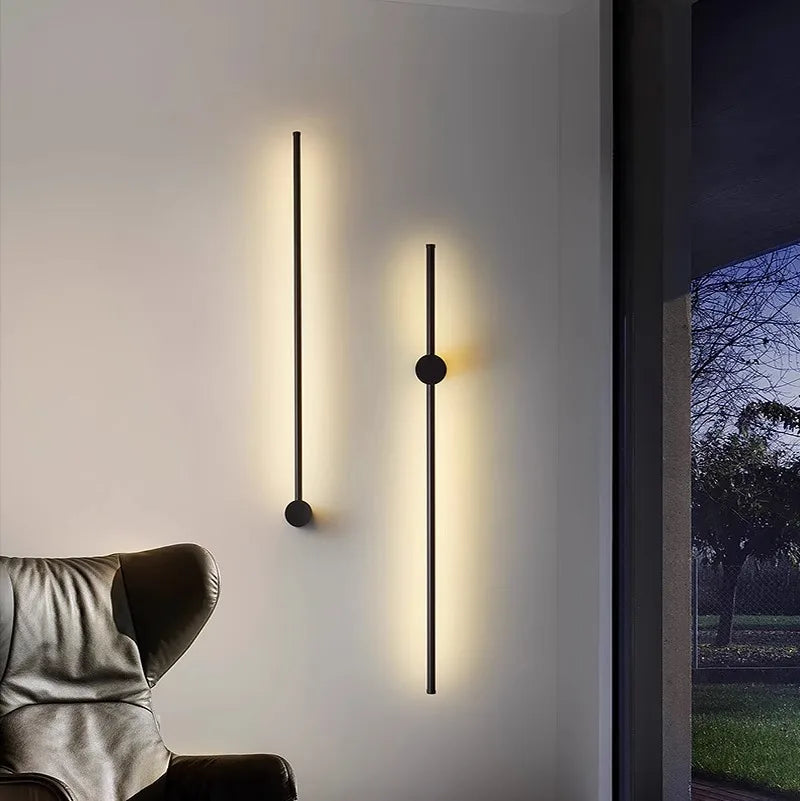 Modern LED Wall Lamp RGB Colourful 60/80/100CM Rotatable For Bedroom Study Dining Room Living Room Bar Ambient Lighting Fixture