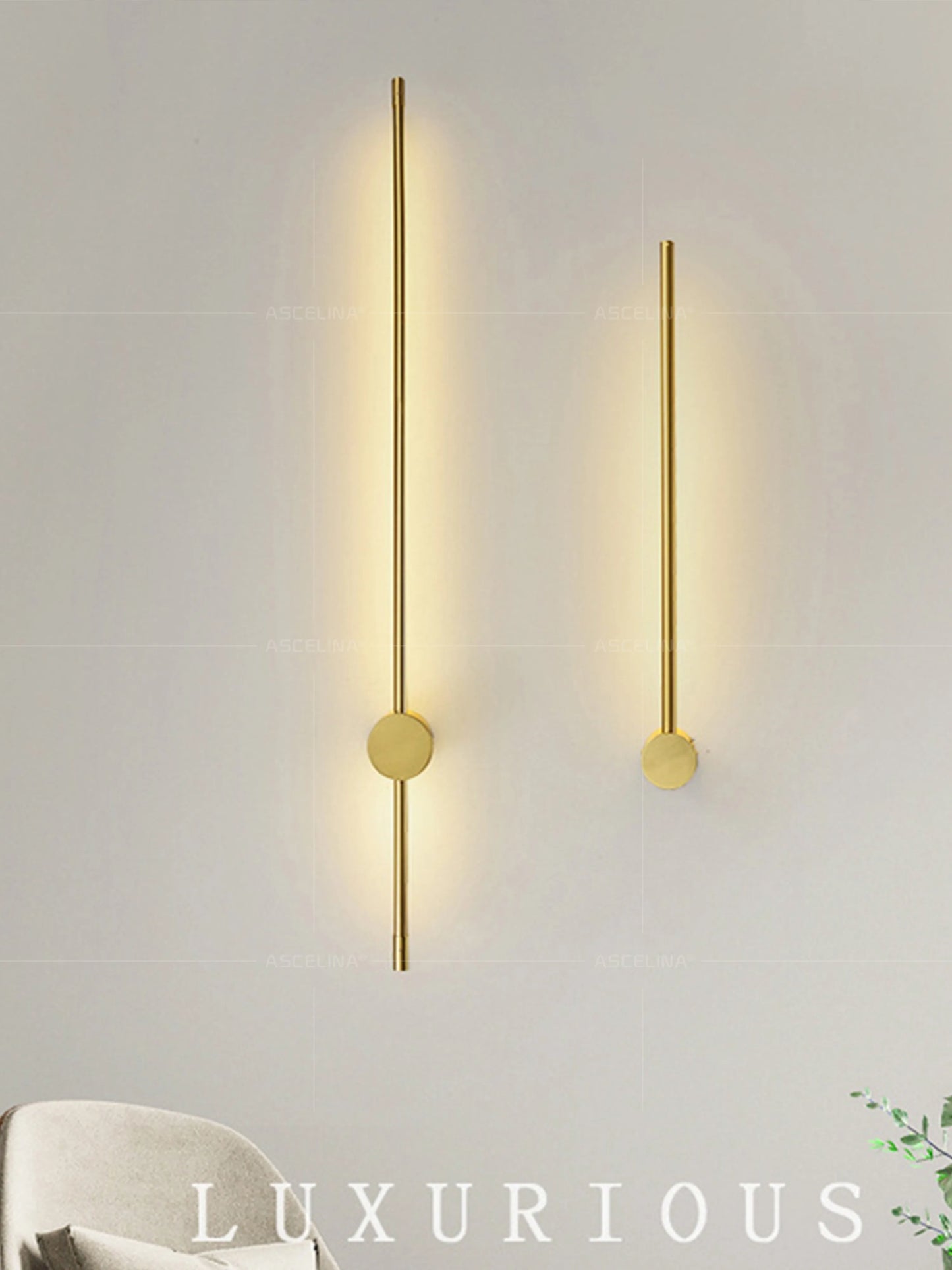 Modern LED Wall Lamp RGB Colourful 60/80/100CM Rotatable For Bedroom Study Dining Room Living Room Bar Ambient Lighting Fixture
