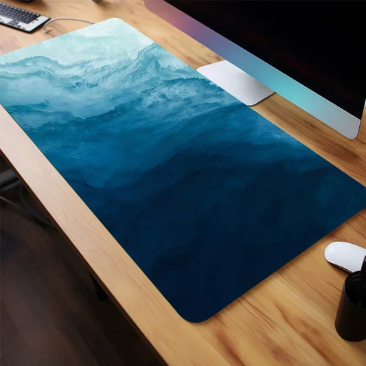 Large Gaming Mouse Pad Abstract Ocean Waves Computer HD Keyboard 500x1000 Mausepad Mat Anti-Slip Office Cushion Desk Accessories
