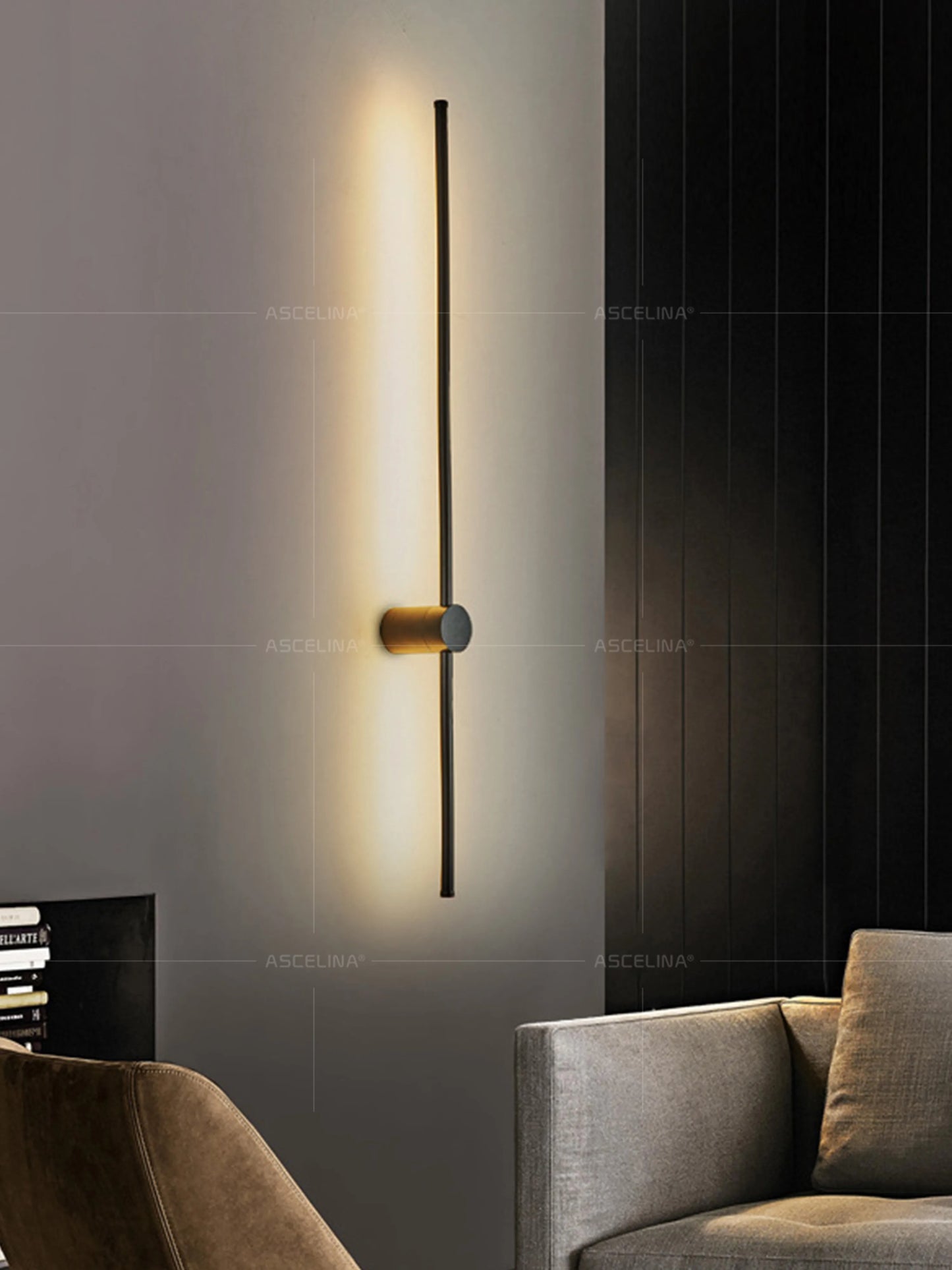 Modern LED Wall Lamp RGB Colourful 60/80/100CM Rotatable For Bedroom Study Dining Room Living Room Bar Ambient Lighting Fixture
