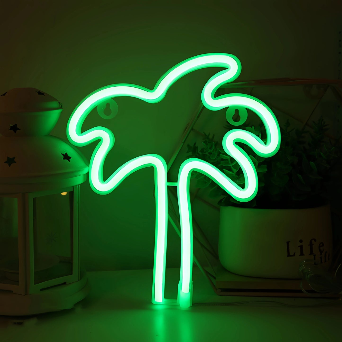 Neon lights for tung palm trees, USB or battery powered, room, birthday party, party, summer holiday party decoration
