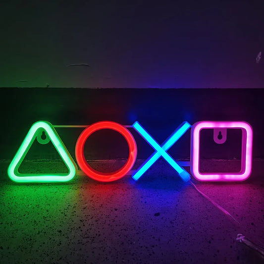 Neon Sign Custom Game Icon Light for Wall Hanging Atmosphere Playstation Lamp LED Colorful Lighting Room Bar Club Player Decor