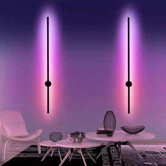 Modern LED Wall Lamp RGB Colourful 60/80/100CM Rotatable For Bedroom Study Dining Room Living Room Bar Ambient Lighting Fixture