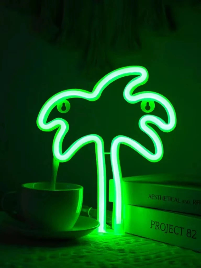 Neon lights for tung palm trees, USB or battery powered, room, birthday party, party, summer holiday party decoration