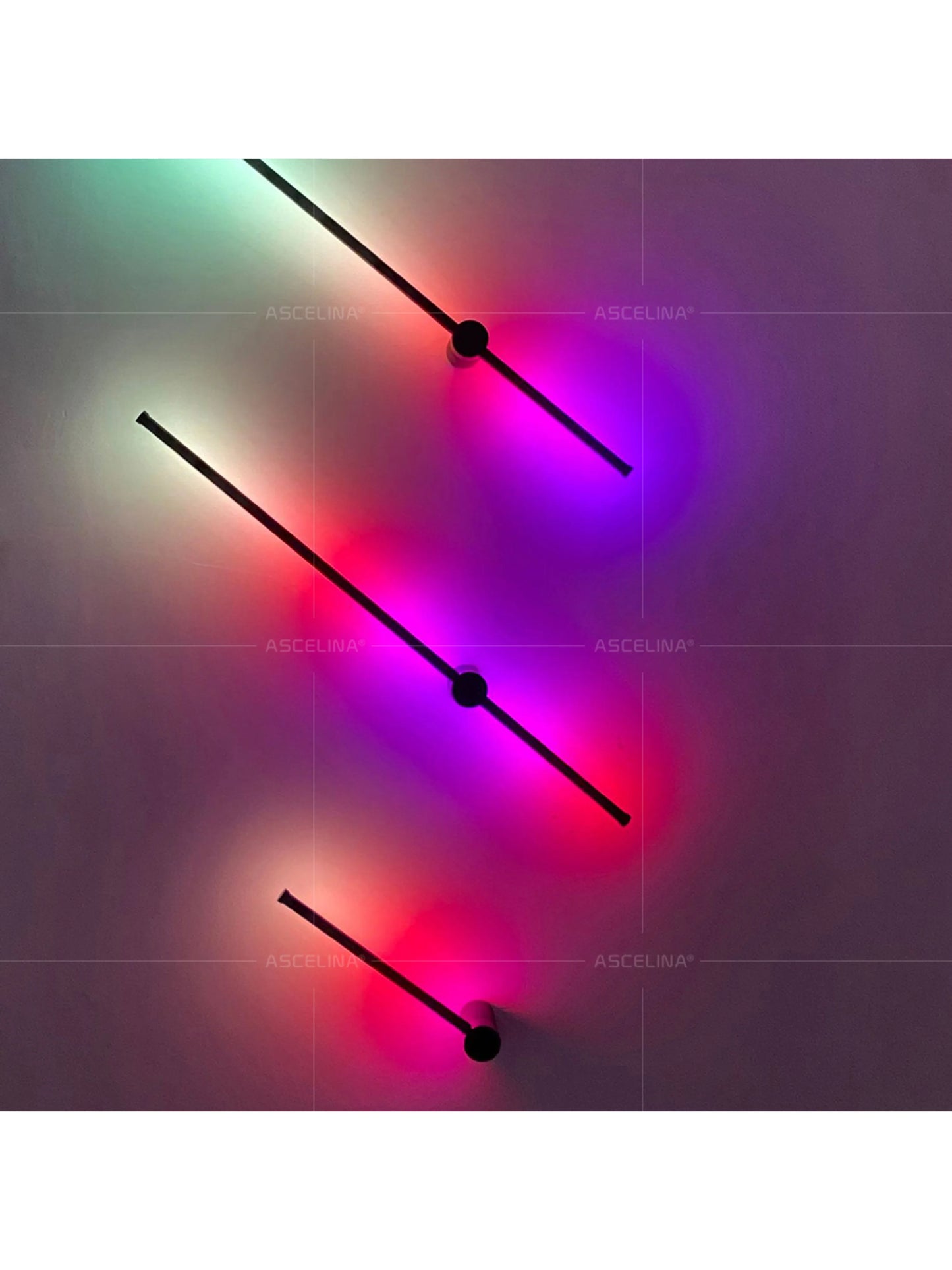 Modern LED Wall Lamp RGB Colourful 60/80/100CM Rotatable For Bedroom Study Dining Room Living Room Bar Ambient Lighting Fixture