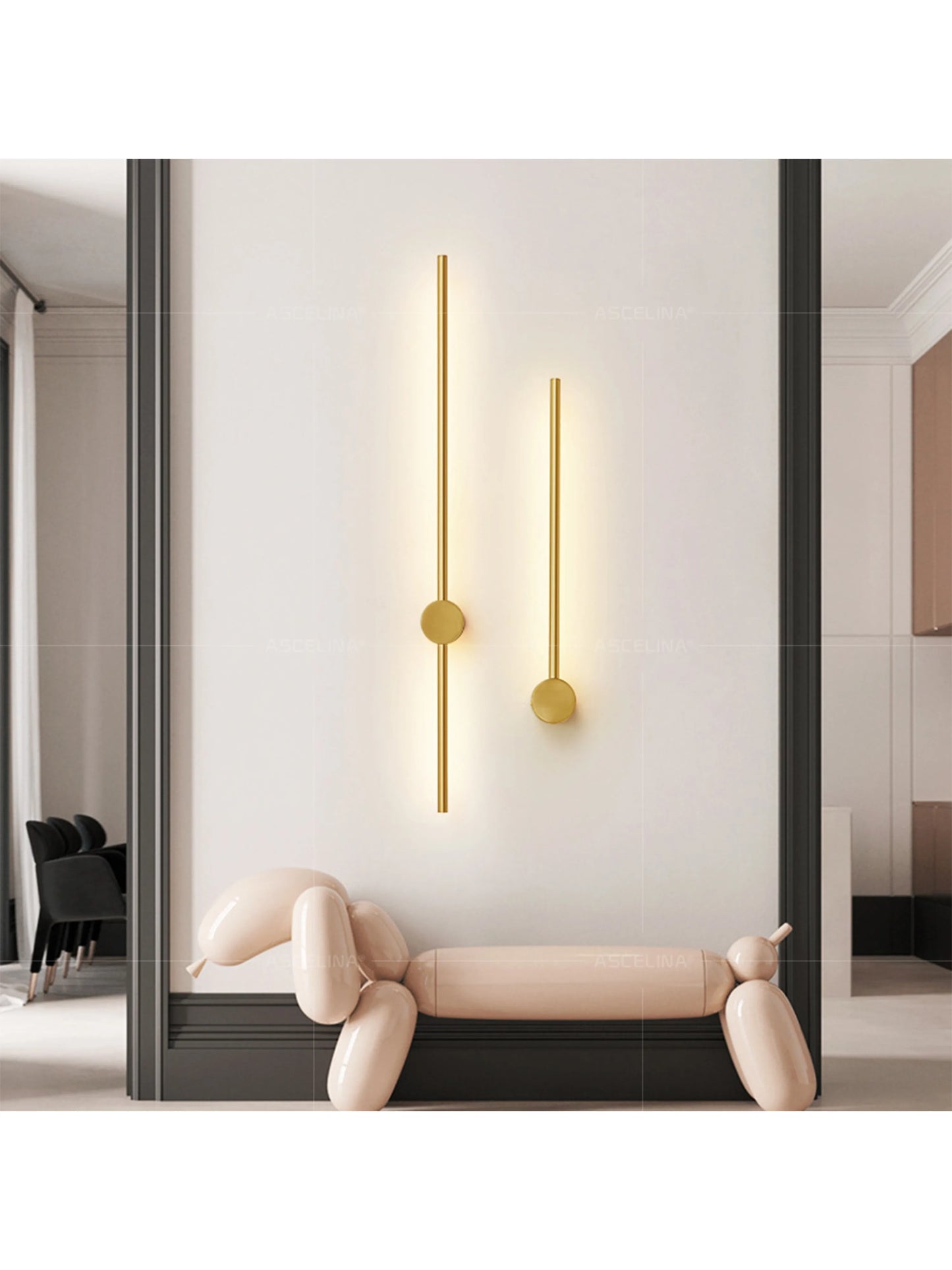 Modern LED Wall Lamp RGB Colourful 60/80/100CM Rotatable For Bedroom Study Dining Room Living Room Bar Ambient Lighting Fixture